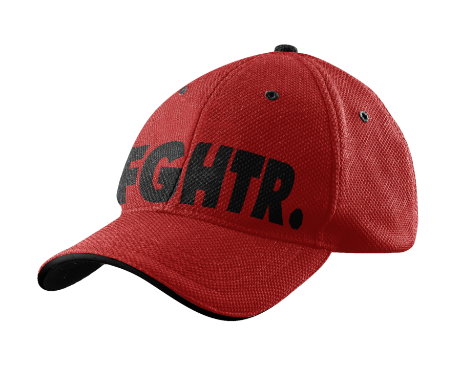 FGHTR.CAP RED BLACK PRINT