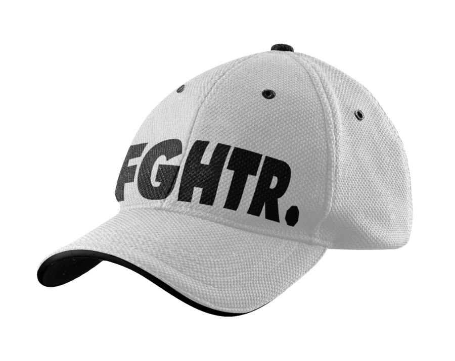 FGHTR.CAP WHITE BLACK PRINT