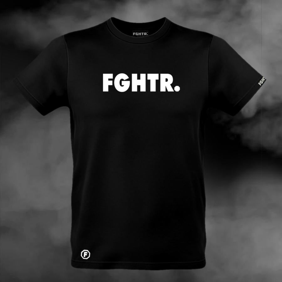 FGHTR. Signature Tee - One of 50 <BR> Midnight Black x White