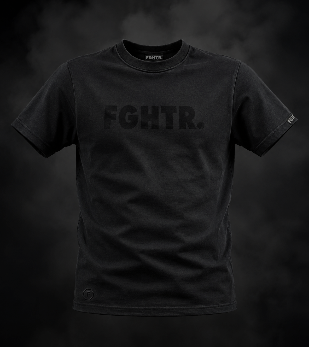 FGHTR. Signature Tee - One of 50 <BR> Midnight Black x Stealth Black