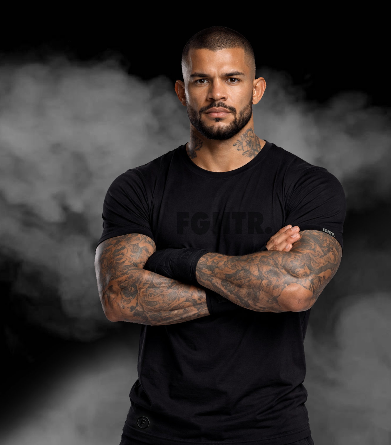 FGHTR. Signature Tee - One of 50 <BR> Midnight Black x Stealth Black