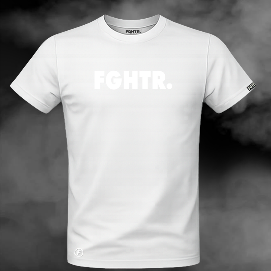 FGHTR. Signature Tee - One of 50<BR>Chalk White x White